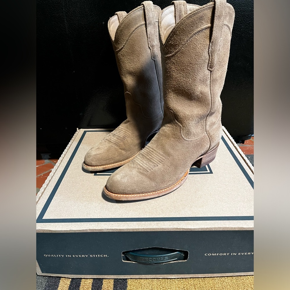 Tecovas Johnny suede boots